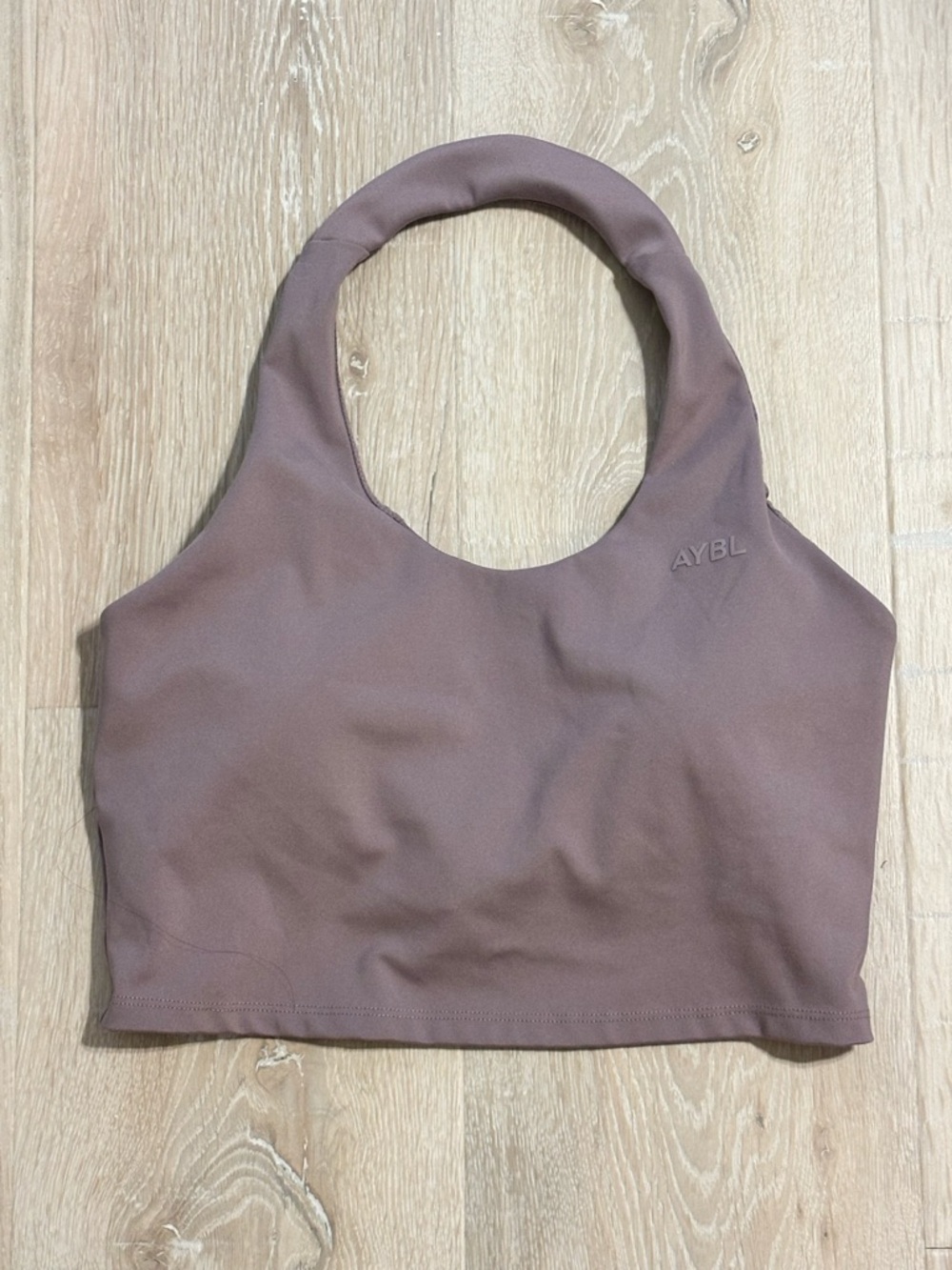 AYBL Dusty Mauve Scoop Neck Crop Tank Size Medium